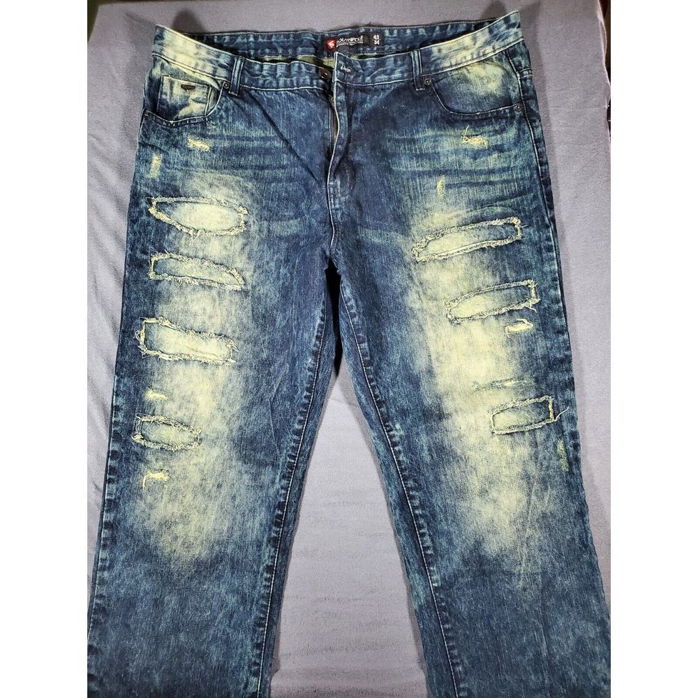 Southpole Mens Jeans 42x34 Sandwashed Baggy Distressed
